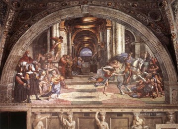ラファエル Painting - 神殿からのヘリオドロスの追放 ルネサンスの巨匠ラファエロ